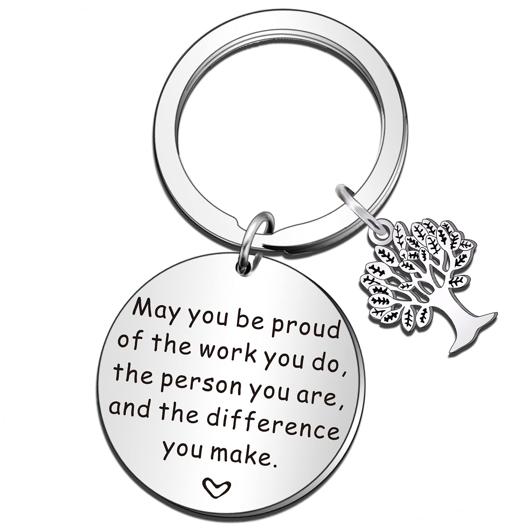 QMVMV Leaving Gifts for Colleagues Thank You Colleague Keyring for Women Party Birthday Wedding Christmas Gifts-May You Be Proud of The Work You Do