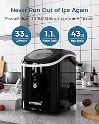 Ice Makers Countertop Nugget Ice Cubes, Portable