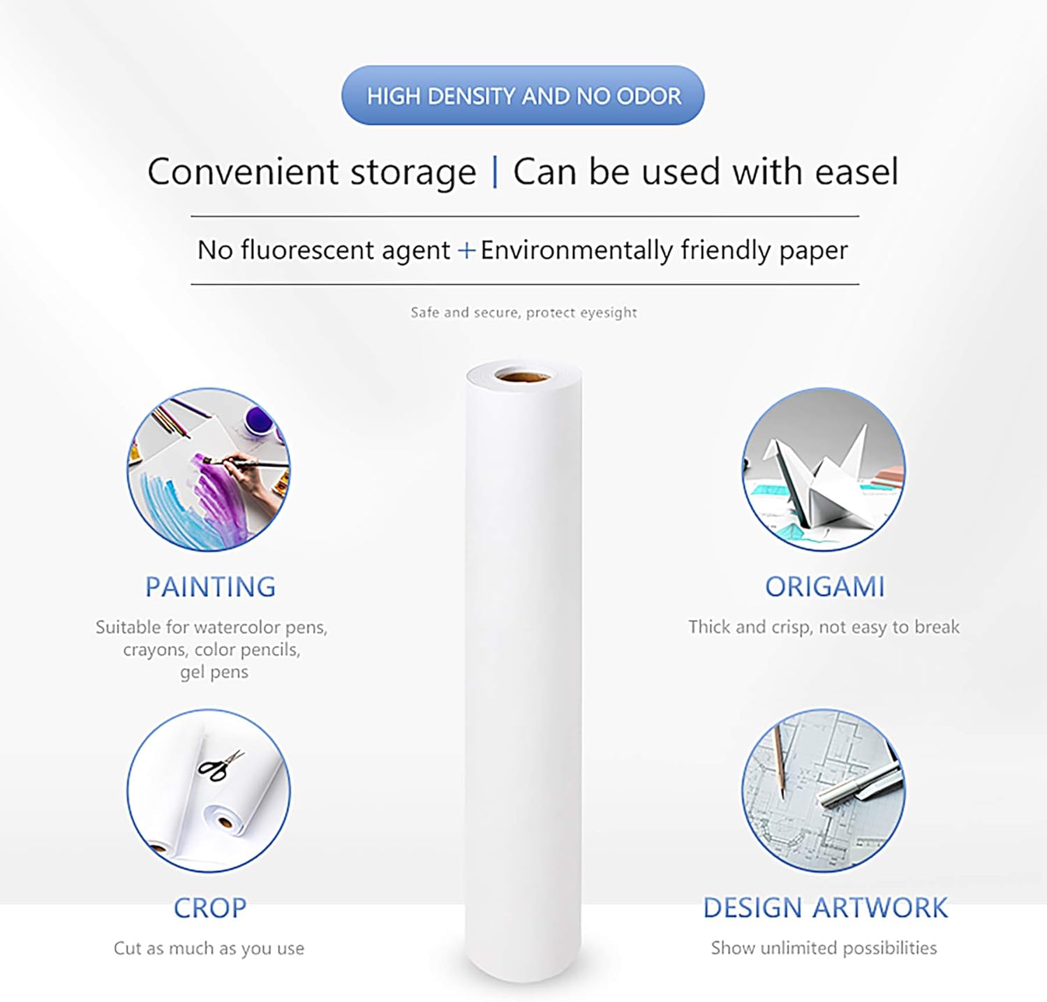 Joyooss Easel Paper Roll, 17 inches by 82 feet, Art and Craft Paper, Painting Paper for Kids - 2 Pack: Toys & Games