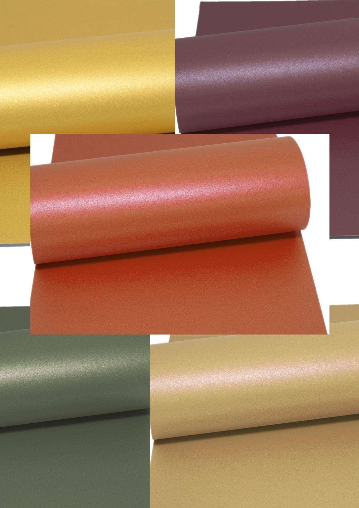 Mufira Pearlescent 300gsm Single Sided Pearl A4 Card - Autumn Colours (10)