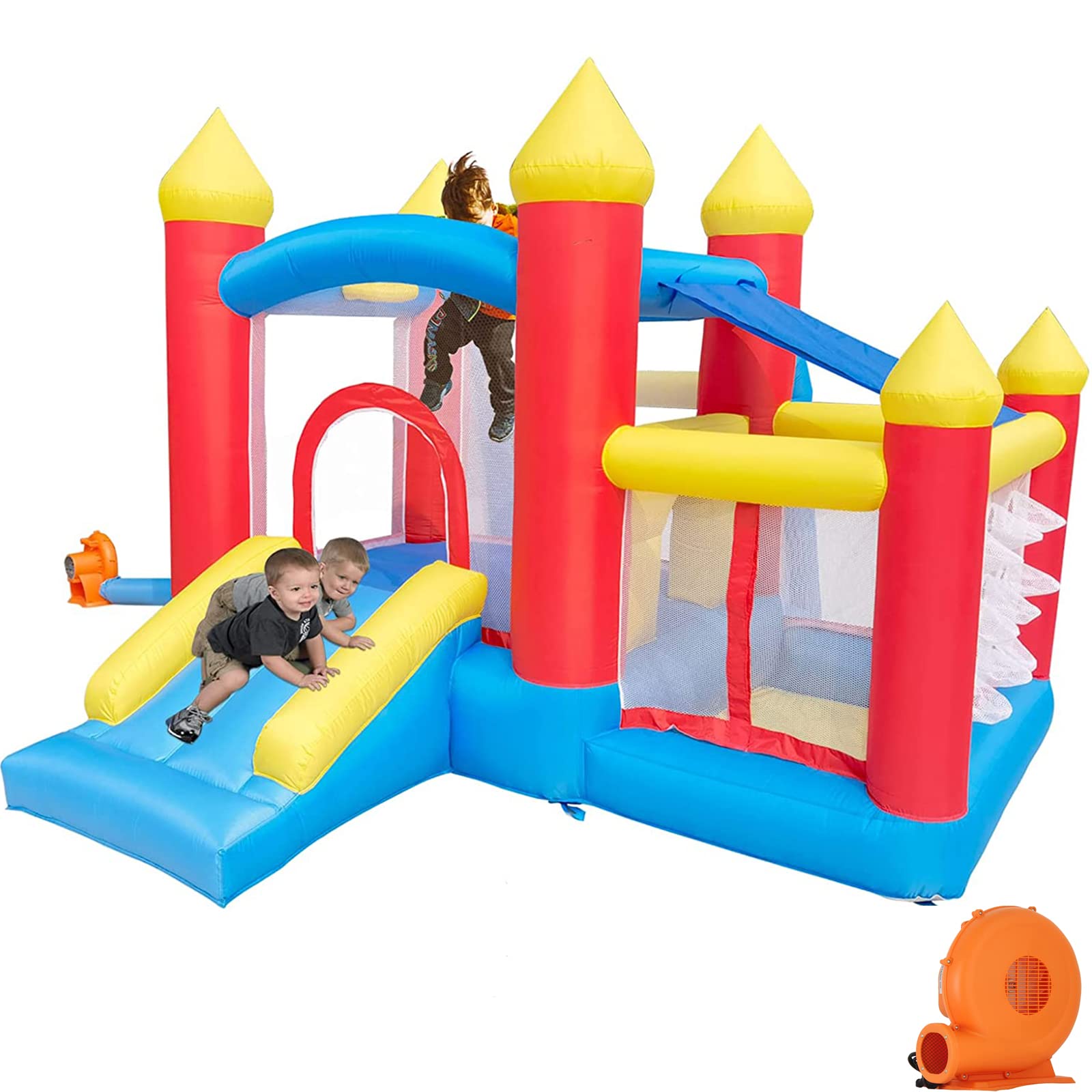 Ballsea Bouncy Castle with Fan for Children from 3 to 8 Years - Indoor 312 x 272 x 200 cm