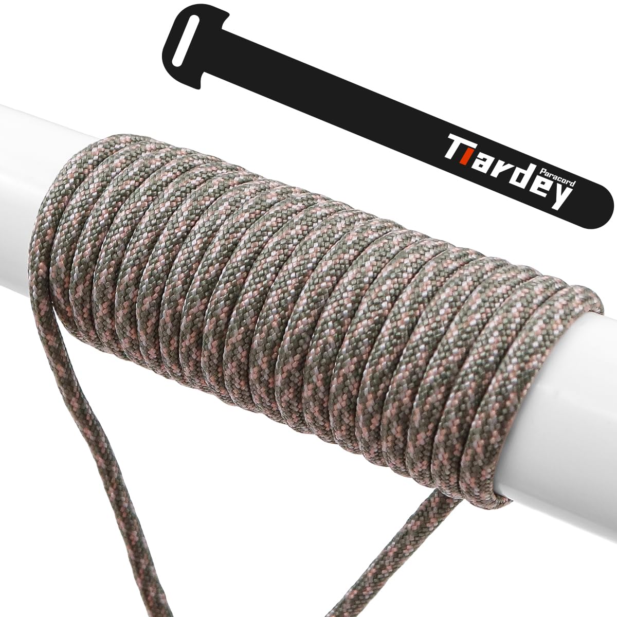 Tiardey PPF-018 Paracord 4mm 100ft (31m) 7 Core Strand,Tear-resistant,Nylon Cord,Mil Spec Type III Paracord,Holds up to 250kg for Outdoor Survival Camping
