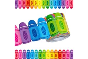 QOOWFEANIG 60 Feet Colorful Bulletin Board Borders, Self Adhesive Crayon Rolled Border Trim Decoration with Strong Permanent 