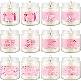 Set of 12 Valentines Scented Candles -3.5oz Romantic Candle Gifts for Her,Wife, Girlfriend,Wedding Day,Anniversary, Long Lasting Soy Candles