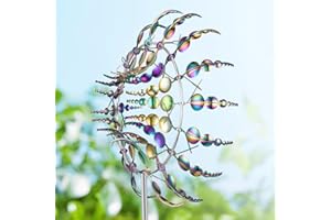 VESTCDF Magical Metal Windmills, Outdoor Wind Spinners with Fork, Windmill Decorations for Yard and Garden, Wind Powered Wind Catchers Sculpture