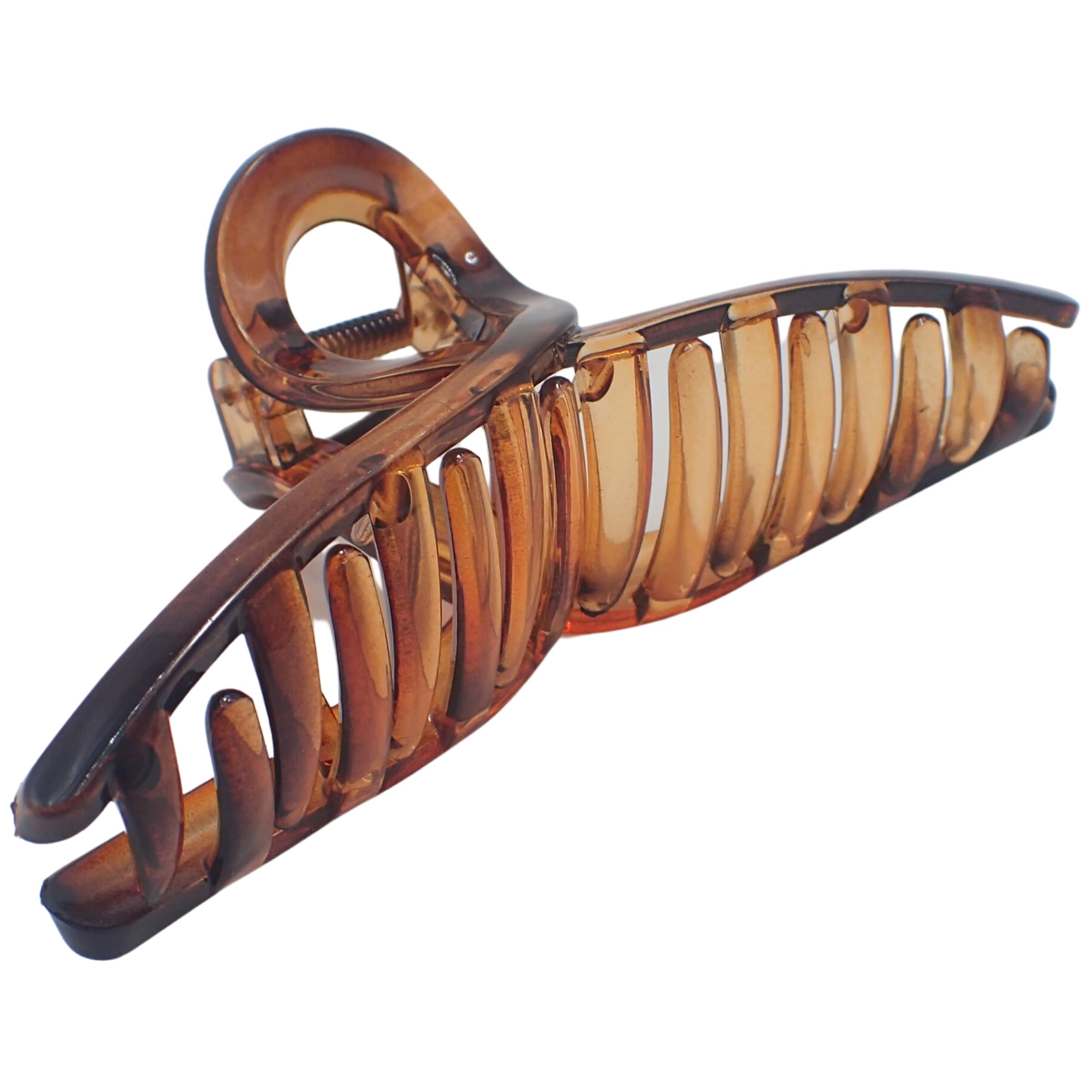 Topkids Accessories Curve Hair Claw Clips for Women and Girls, Hair Accessories for Women, Large Hair clips, Hair Styling Tools, Hair Clips Women, Large Claw clips (Looped Tort)