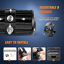 Nilight 20 Inch 420W LED Light Bar Triple Row Flood