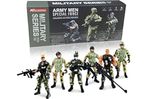 MQSTARSRISE Army Men Action Figures,Soldiers Toys for Boys Age 4-7,Military Playset Action Figures Soldier Toy Set with Weapons Birthdaty Halloween Xmas Gift for Boys
