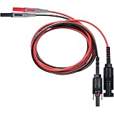ZIBOO PVLEAD1 Solar to 4mm Test Lead Set, Solar Test Cables Wires 1000V/20A for Photovoltaic Solar Panel System, Compatible with Fluke 87VMAX-PVLEAD1,SMFT-1000