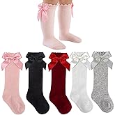 QHANSHIEE Baby Knee High Socks Girls Infant Toddler Bow Ruffle Long Tube Socks Baby Stockings Baby Girl Gifts