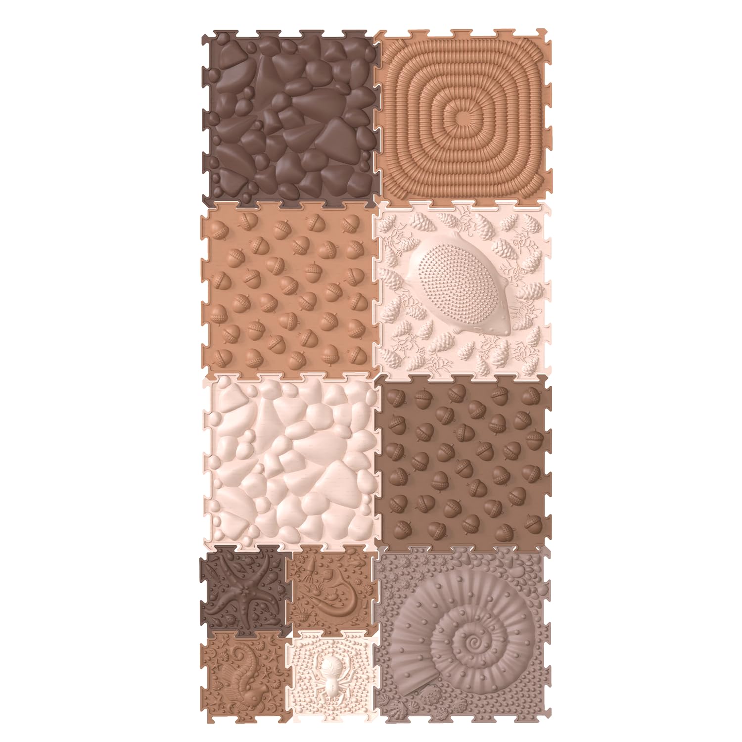 11 PCS Soft Silicone Floor Puzzle Tiles Mutil-Color 9.8" Interlocking Mat Pieces, Nursery, Playroom, Gym, Children & Adults