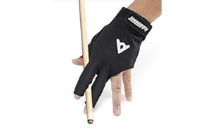 AsbaSweet Pool Glove Left Hand, Billiards Gloves 3-Finger Lycra Glove with Anti-Slip Silicone & Breathable – Billiard Gloves Popular Sizes for Men & Women