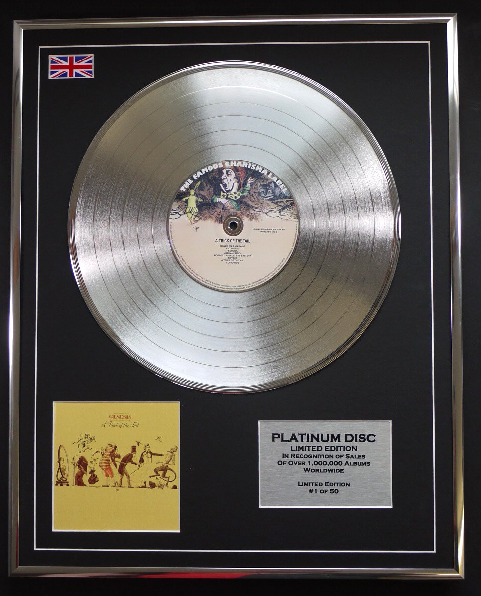 GENESIS/LTD EDITION CD PLATINUM DISC/A TRICK OF THE TAIL