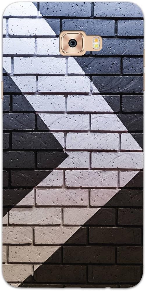 MADANYU Samsung Galaxy C9 Pro Cover - Bricks Wall Chevron Designer Printed Slim Back Case Cover for Samsung Galaxy C9 Pro