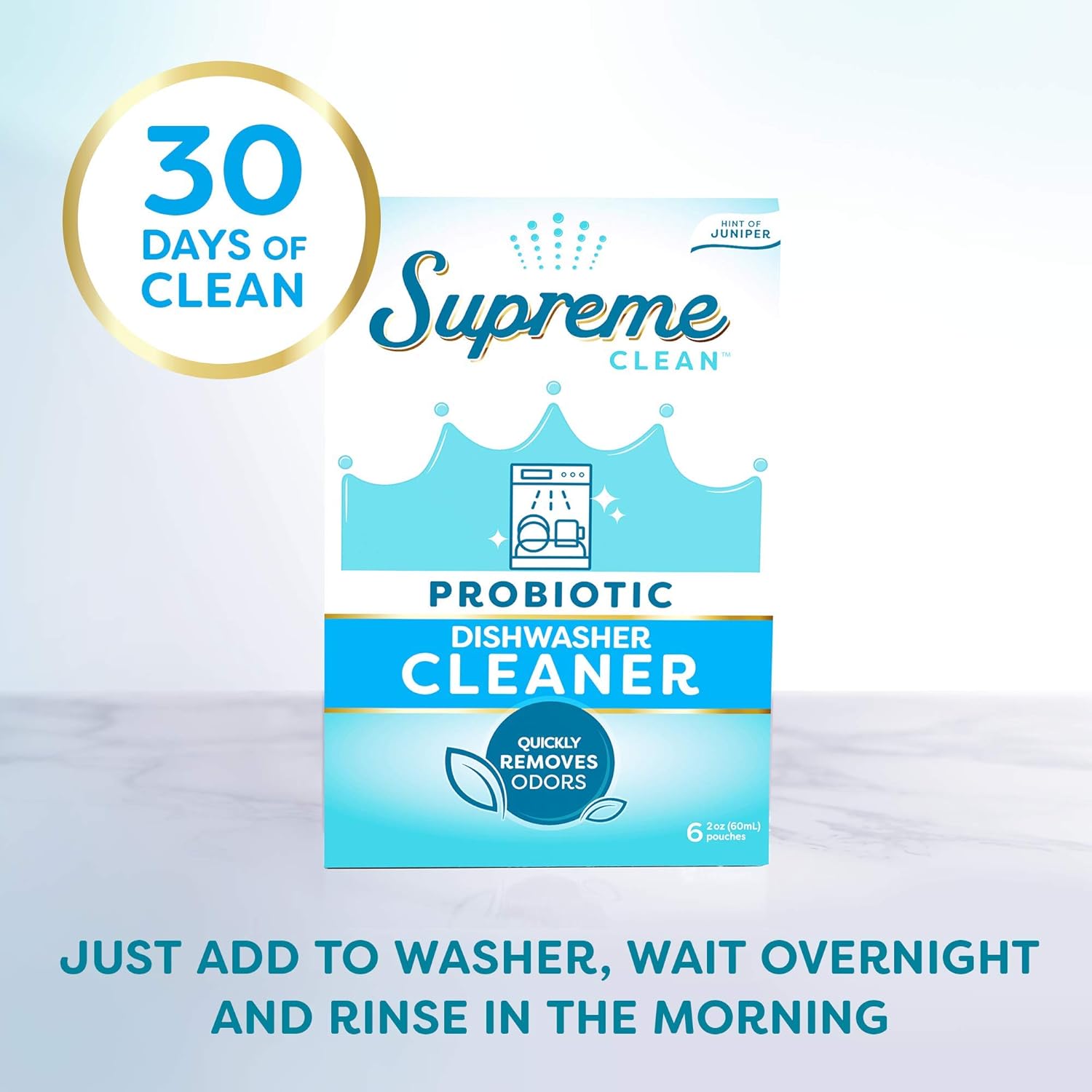Supreme Clean Probiotic Dishwasher Cleaner – Cleans and Freshens to Remove Odors Quickly – 6 pouches: Health & Personal Care