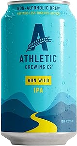 Athletic Brewing Company Craft Non Alcoholic Beer, IPA, Pair With Pizza, Burgers, or Tacos, Vegan Hops & Malt Blend With Citr