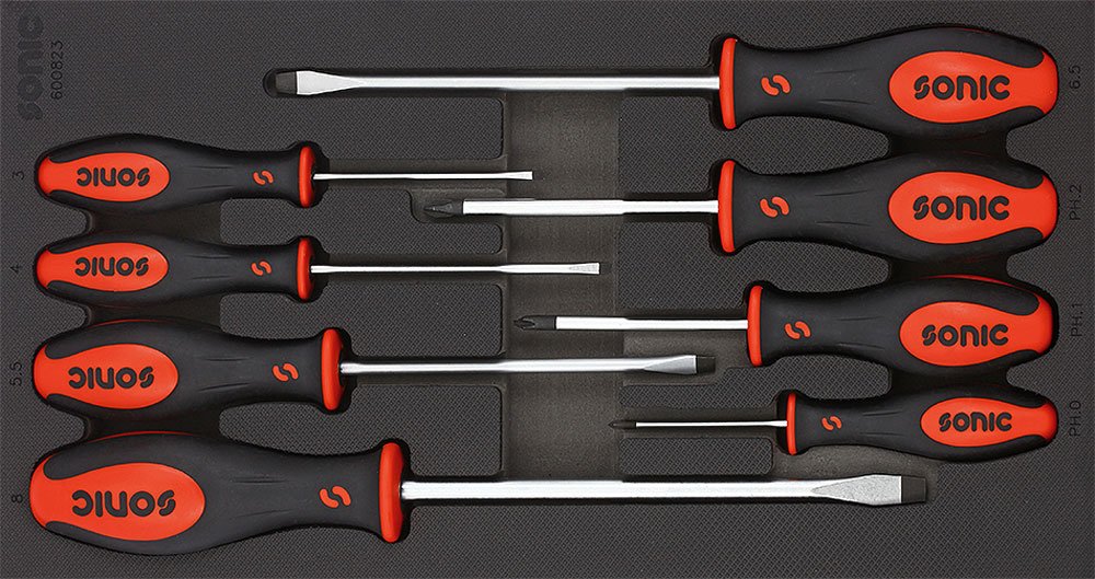 SONIC 600823 Screwdriver SFS 1/3 Set, Set of 8