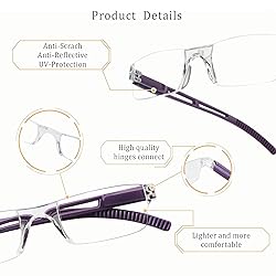 LifeArt Blue Light Blocking Reading Glasses, 2 or