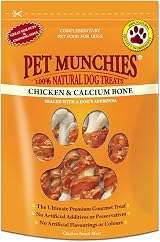 PET MUNCHIES Chicken and Calcium Bones Dog Treats 8 x 100g Pack