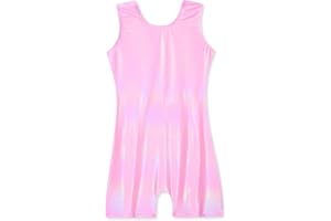 Domusgo Gymnastics Leotards for Girls Sparkly One Piece Sleeveless Tumbling Unitards