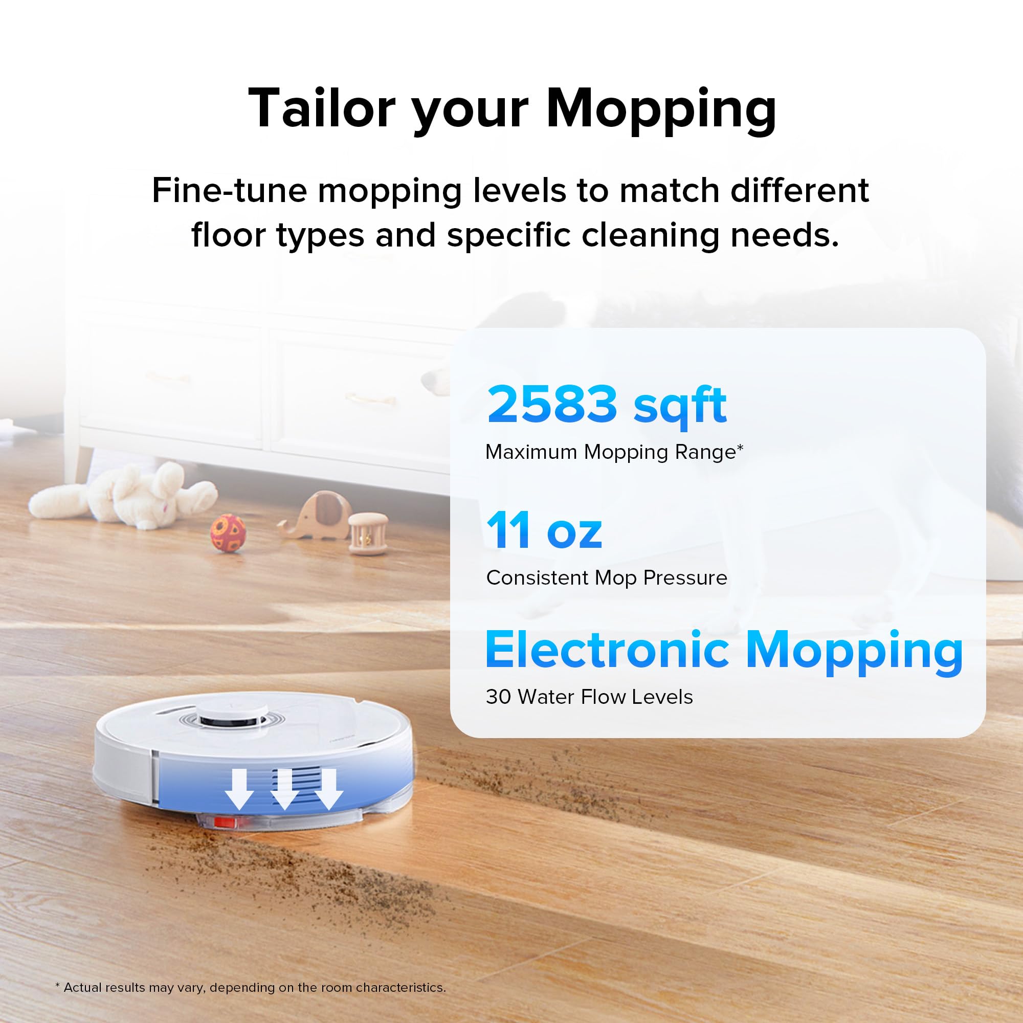 roborock Q7 Max+ Robot Vacuum and Mop, Self-Emptying up to 7 Weeks, 4200Pa Suction, 30-Level Adjustable Water Flow, PreciSense LiDAR Navigation, No-Mop & No-Go Zones, APP & Voice Control