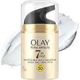 Olay Facial Moisturizing Lotion SPF 30 Total Effects for Dry Skin, 7 Benefits including Minimize Pores, Anti-Aging, 1.7 oz