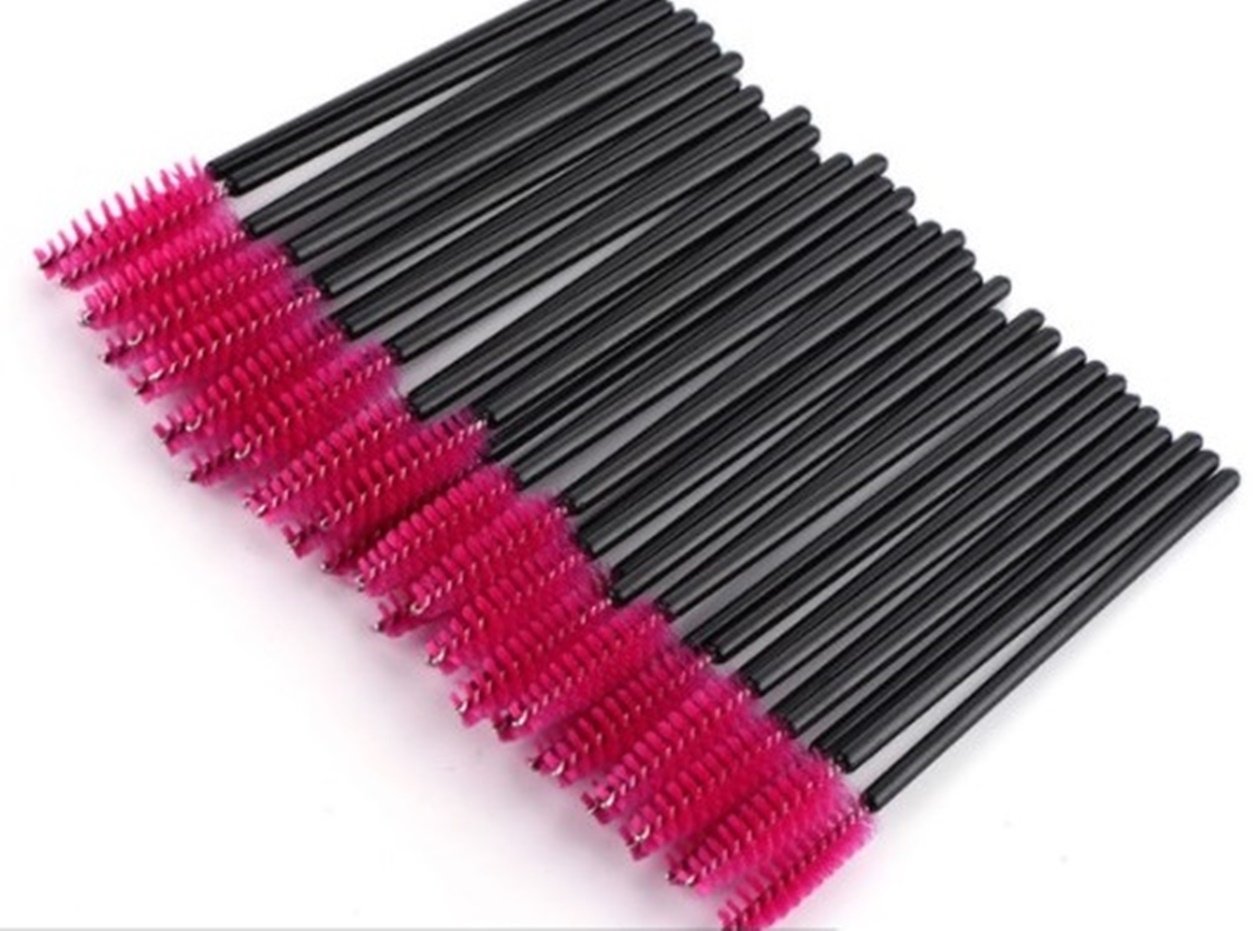 50 Piece Makeup Brushes Set Disposable Eyelash Mascara Wands Cosmetic Make Up Tool Professional Natural Beauty Palette Eyeshadow Dainty Popular Faced Colorful Rainbow Hair Highlights Kit, Type-04