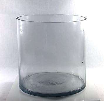 Buy 8 Inch Round Large Glass Vase 8 Clear Cylinder Oversize