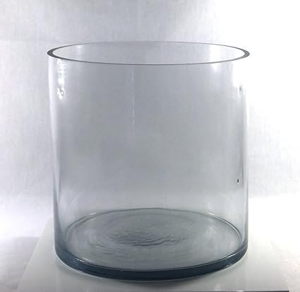 8 Inch Round Large Glass Vase 8 Clear Cylinder Oversize