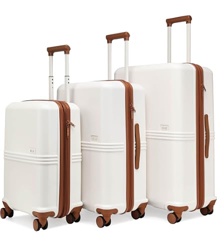 Amazon.com | ELLE Luxe Journey 3 Piece Expandable Retro Spinner