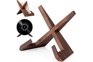 SKTMH Now Playing Vinyl Record Stand, Wooden Now Playing Record Holder, Retro Record Display Stand, Wooden Vinyls Record Disp