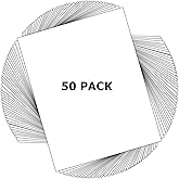 Yopay 50 Pack Uncut Picture Mat Backing Boards, 11 X 14in Both Sides White Backboard, Full Sheet Mat Board Center for Prints, Photos, Painting, Photography, Art & Craft, DIY