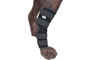 Labra Dog Rear Leg Hock Joint Compression Wrap - Supportive Brace for Weak Back Legs, ACL Tear, and Joint Discomfort - Adjustable Hind Leg Support for Senior Dogs - Large