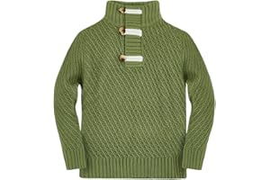 Makkrom Toddler Sweater Baby Boy Girl Turtleneck Cable Knit Sweaters Long Sleeve Christmas Outwear Spring Fall Winter