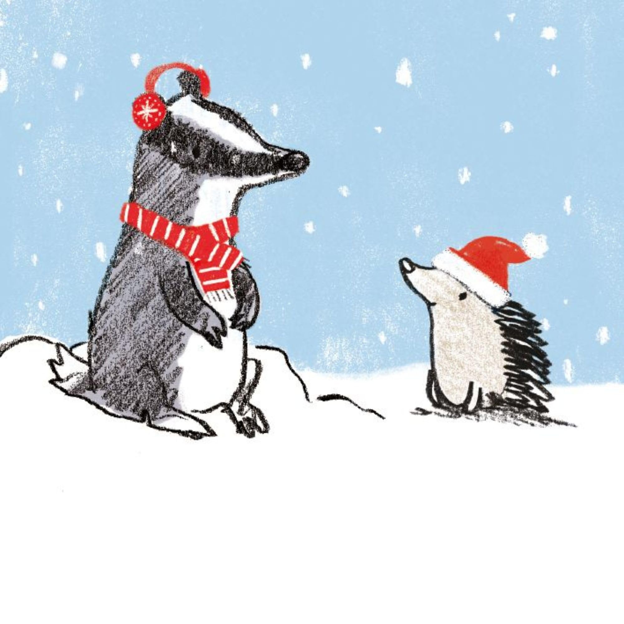 Charity Christmas Cards (MG-281957-XAE) - Christmas Companions - Badger & Hedgehog - Pack of 8 Cards - Sold in Aid of British Heart Foundation, Marie Curie Cancer Care, Mind, NSPCC And Shelter
