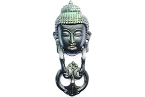 AAKRATI Metal Door Knocker of Gautam Buddha with Antique Finish for Your Lovely Door Hardware Fitting