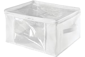 INTERDESIGN iDesign Fabric Storage Zipper Bag-Medium, 16" x 12" x 8", Set of 2, Standard 2 Count