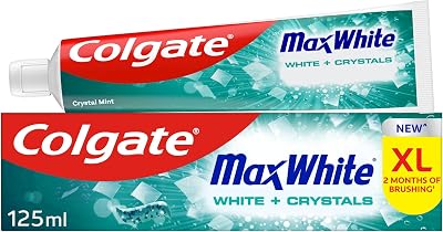 Colgate Max White White + Crystals Toothpaste 125ml Teeth Whitening