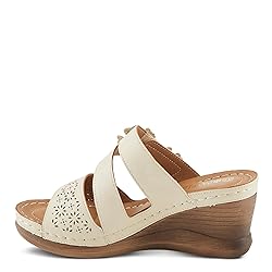 PATRIZIA Women's LOLLY Slide Wedge Sandals Bone EU