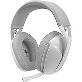 Logitech G321 Lightspeed Wireless Gaming Headset - White | Dynamic Comfort and fit, 16 kHz Boom mic, 20+ hrs Battery, for PC