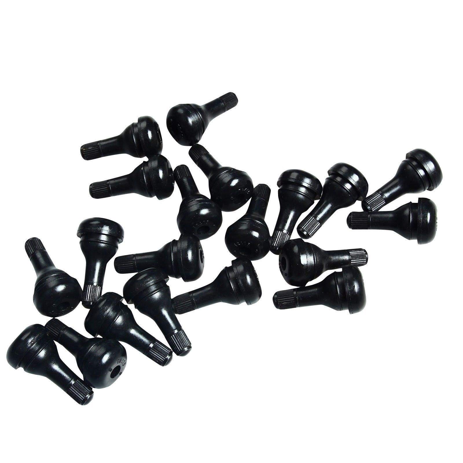 BETTERCLOUD TR415 Rubber Snap-in Tire Wheel Valve Stem 1 1/4" - .625" Valve Hole Short Fat (Set of 100)