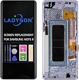 LADYSON Samsung Galaxy Note 8 LCD Screen Replacement Blue w/ Frame N950 SM-N9500 view 1