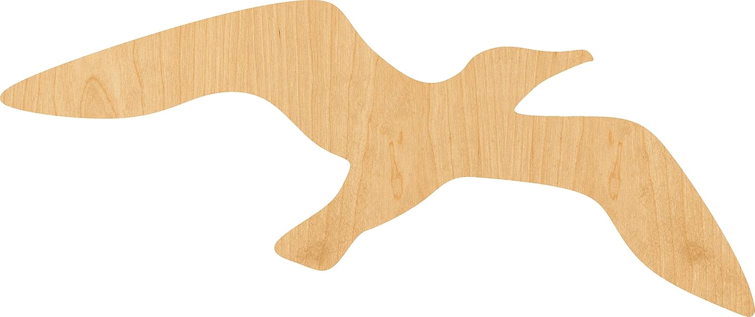 Mixed Media - Seagull Laser Cut Out Wood Shape Craft Supply - 2