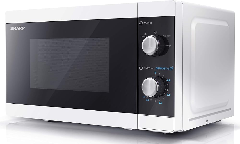 Sharp YC-MS01U-W 20L 800W Microwave with Defrost 5 Power Levels White