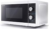 Sharp YC-MS01U-W 20L 800W Microwave with Defrost 5 Power Levels White