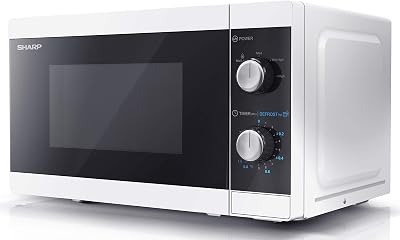 Sharp YC-MS01U-W 20L 800W Microwave with Defrost 5 Power Levels White