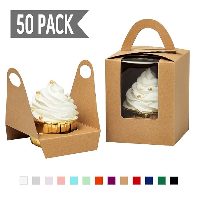YoTruth Rustic Brown Kraft Paper Single Cupcake Holder Individual
