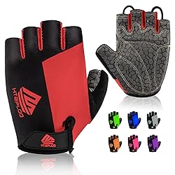 HTZPLOO Bike Gloves - Half Finger Cycling Gloves