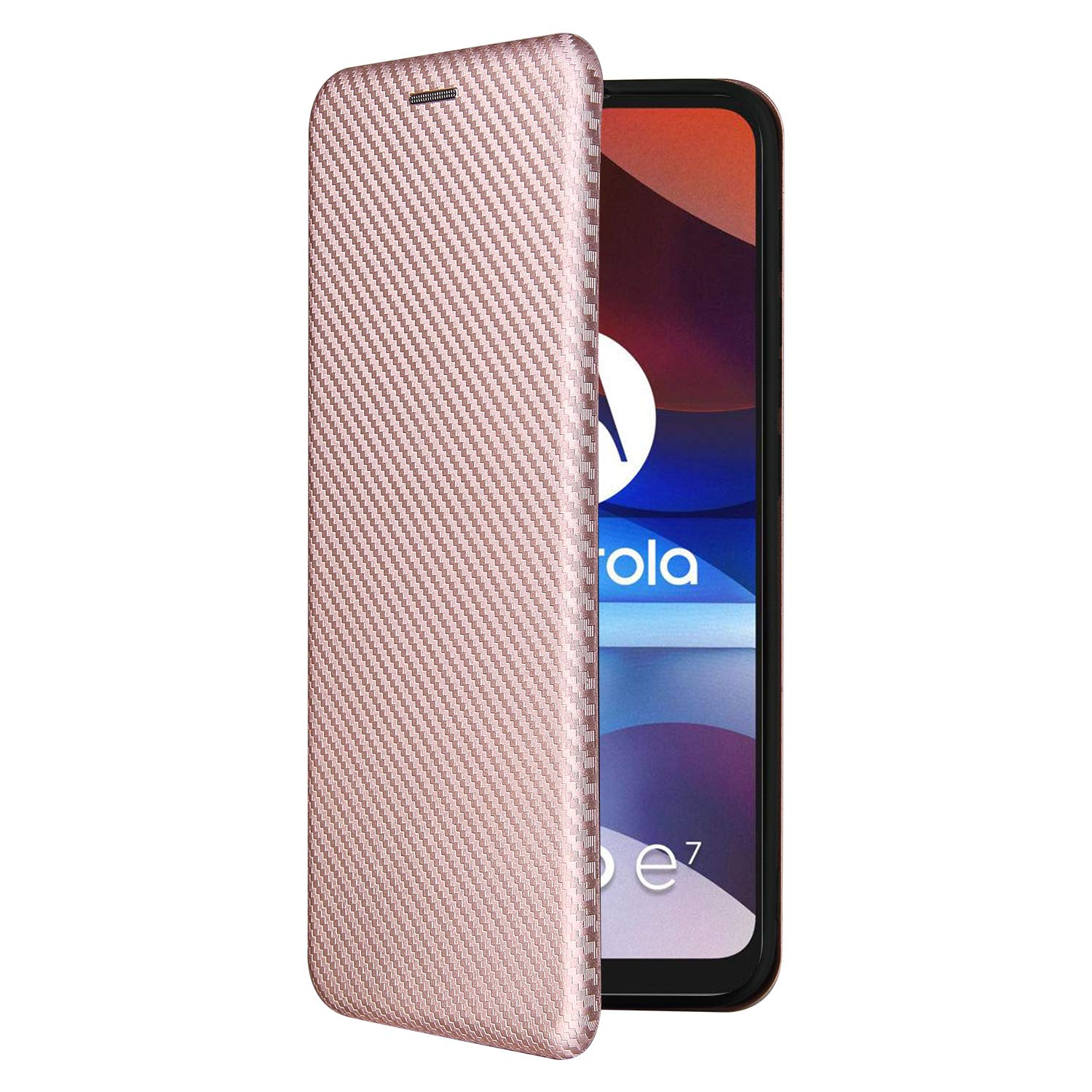 BeyondTop Wallet Case for Motorola Moto G60S Carbon Case, Motorola Moto G60S has Kickstand function, Carbon fiber Phone Case Compatible with Motorola Moto G60S-RG