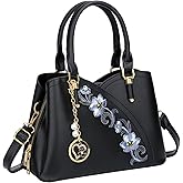 KKXIU Triple Compartments Purses and Handbags for Women Fashion Ladies Satchel Shoulder Top Handle Bag